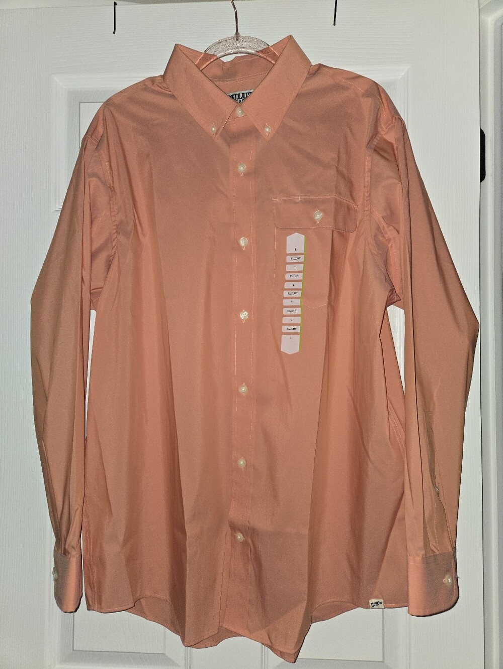 Duluth Men's Peach Button-Down Dress Shirt